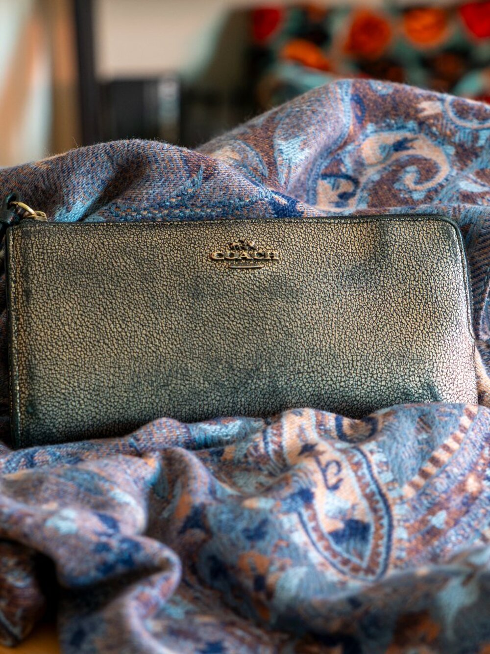 Bronze Coach Wristlet